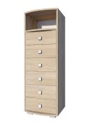 Kommode Rabaul 14, Farbe: Sonoma Eiche - Abmessungen: 138 x 49 x 40 cm (H x B x T)