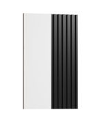 Spiegel mit schwarzen Lamellen, elegantes Design, 110 x 67 x 4 cm, ABS-Kanten, hochwertig verarbeitet, gut kombinierbar