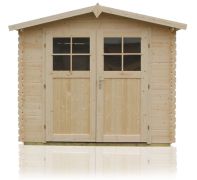 Gartenhäuschen Sommerruhe 1 - 2,40 x 2,90 Meter aus 28 mm Blockbohlen