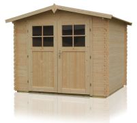 Gartenhäuschen Sommerruhe 3 - 3,40 x 3,40 Meter aus 28 mm Blockbohlen