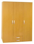Drehtürenschrank / Kleiderschrank Sepatan 15, Farbe: Erle - Abmessungen: 174 x 132 x 58 cm (H x B x T)