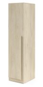 Schrank | Farbe: Eiche Cremona | eintürig | 4 Einlegeböden | 50 x 61 x 210 cm | ABS-Kanten | 1 Kleiderstange | Edegem 05 | Drehtürenschrank