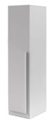 Schrank | Farbe: Platingrau | eintürig | 4 Einlegeböden | 50 x 61 x 210 cm | ABS-Kanten | 1 Kleiderstange | Edegem 05 | Drehtürenschrank
