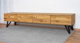 TV-Unterschrank Masterton 17 Wildeiche massiv geölt - Abmessungen: 42 x 182 x 45 cm (H x B x T)