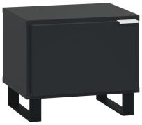 Nachtkommode Chiflero 17, Farbe: Schwarz - Abmessungen: 40 x 45 x 40 cm (H x B x T)