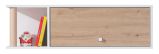 Jugendzimmer - Hängeschrank Burdinne 13, Farbe: Weiß / Eiche - Abmessungen: 30 x 100 x 25 cm (H x B x T)