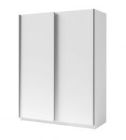 Schiebetürenschrank / Kleiderschrank Trikala 01, Farbe: Weiß - Abmessungen: 198 x 150 x 60 cm (H x B x T)