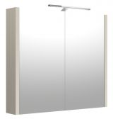 Badezimmer - Spiegelschrank Noida 04, Farbe: Beige – 65 x 73 x 12 cm (H x B x T)
