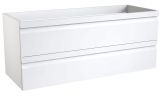 Waschtischunterschrank Bikaner 08, Farbe: Weiß glänzend – 50 x 119 x 45 cm (H x B x T)