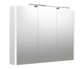 Badezimmer - Spiegelschrank Malegaon 16, Farbe: Weiß matt – Abmessungen: 65 x 88 x 12 cm (H x B x T)