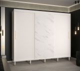 Moderner Kleiderschrank mit genügend Stauraum Jotunheimen 35, Farbe: Weiß - Abmessungen: 208 x 250,5 x 62 cm (H x B x T)