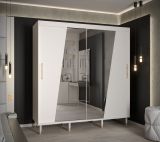 Schiebetürenschrank mit zwei Kleiderstangen Jotunheimen 213, Farbe: Weiß - Abmessungen: 208 x 200,5 x 62 cm (H x B x T)