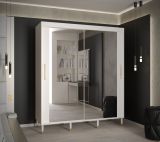 Kleiderschrank mit eleganten Design Jotunheimen 271, Farbe: Weiß - Abmessungen: 208 x 180,5 x 62 cm (H x B x T)