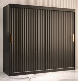 Außergewöhnlicher Kleiderschrank mit genügend Stauraum Balmenhorn 68, Farbe: Schwarz matt - Abmessungen: 200 x 200 x 62 cm (H x B x T), mit stylischen Design