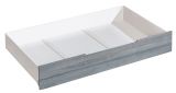 Schublade für Kinderbett / Jugendbett Hermann 01, Farbe: Weiß gebleicht / Grau, massiv - 29 x 90 x 192 cm (H x B x L)