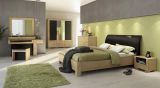 Schlafzimmer Komplett - Set H Lipik, 9-teilig, teilmassiv, Farbe: Eiche / Schwarz