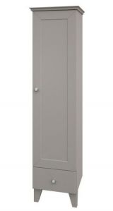 Badezimmer - Hochschrank Dindigul 32, Farbe: Grau – 155 x 39 x 37 cm (H x B x T)