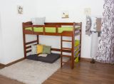 Kinderbett / Hochbett "Easy Premium Line" K14/n, Buche Vollholz massiv Kirschfarben - Maße: 90 x 200 cm