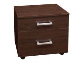 Rollcontainer Rosario 01, Farbe: Wenge - 50 x 50 x 50 cm (H x B x T)