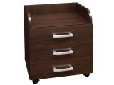 Rollcontainer Rosario 03, Farbe: Wenge - 58 x 50 x 41 cm (H x B x T)