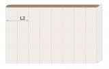 Oberer Rahmen für Drehtürenschrank / Kleiderschrank Gataivai und Anbaumodule, Farbe: Walnuss - Breite: 92 cm