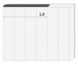 Oberer LED-Rahmen für Drehtürenschrank / Kleiderschrank Faleasiu und Anbaumodule, Farbe: Weiß - Breite: 182 cm