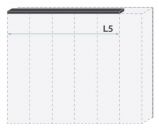 Oberer LED-Rahmen für Drehtürenschrank / Kleiderschrank Faleasiu und Anbaumodule, Farbe: Weiß - Breite: 227 cm