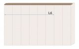Oberer Rahmen für Drehtürenschrank / Kleiderschrank Gataivai und Anbaumodule, 2er Set, Farbe: Walnuss - Breite: 136 cm
