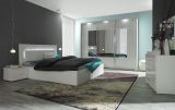 Schlafzimmer Komplett - Set D Psara, 5-teilig, Farbe: Weiß Hochglanz / Alpinweiß
