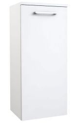 Badezimmer - Seitenschrank Rajkot 90, Farbe: Weiß glänzend – 80 x 35 x 28 cm (H x B x T)