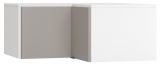 Aufsatz für Eckkleiderschrank Pantanoso 14, Farbe: Weiß / Grau - Abmessungen: 45 x 102 x 104 cm (H x B x T)