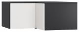 Aufsatz für Eckkleiderschrank Vacas 40, Farbe: Schwarz / Weiß - Abmessungen: 45 x 102 x 104 cm (H x B x T)