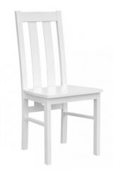 Stuhl Gyronde 10, Buche massiv Vollholz, Weiß lackiert - 94 x 43 x 44 cm (H x B x T)