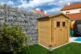 Gartenhütte Holz 19 mm Wien - L: 200 cm x B: 200 cm - inkl. Dachpappe