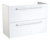 Waschtischunterschrank Thane 05, Farbe: Weiß glänzend – 58 x 79 x 35 cm (H x B x T)