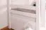 Etagenbett für Erwachsene "Easy Premium Line" K20/h inkl. Liegeplatz und 2 Abdeckblenden, Kopf- und Fußteil gerade, Buche Vollholz massiv Weiß - 90 x 200 cm (B x L), teilbar