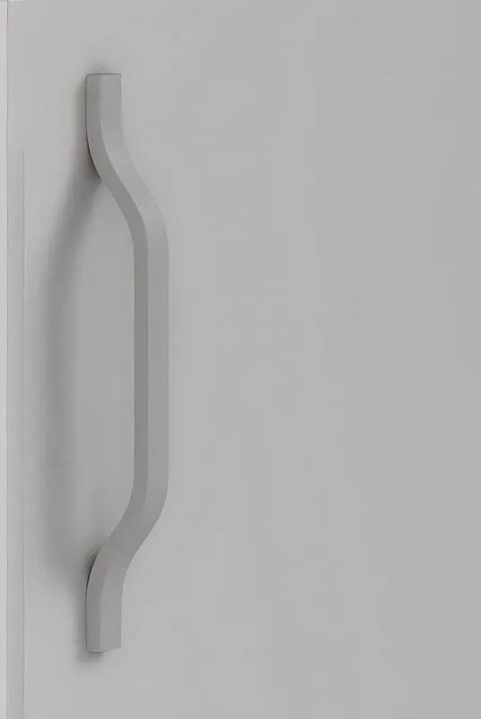 Metallgriff für Aufsatz für eintürigen Schrank Edegem 05 | Farbe: Grau