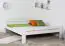 Einzelbett/ Gästebett "Easy Premium Line" K5, 160 x 200 cm Buche Vollholz massiv weiß lackiert