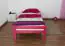 Einzelbett "Easy Premium Line" K1/1n, Buche Vollholz massiv Rosa lackiert - Maße: 90 x 200 cm