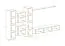 Wohnwand im eleganten Stil Balestrand 250, Farbe: Schwarz / Grau - Abmessungen: 180 x 330 x 40 cm (H x B x T), mit LED-Beleuchtung