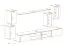 Hängende Wohnwand Volleberg 73, Farbe: Schwarz / Grau - Abmessungen: 150 x 280 x 40 cm (H x B x T), mit Push-to-open Funktion
