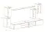 Edle Wohnzimmerwand Volleberg 79, Farbe: Eiche Wotan / Grau - Abmessungen: 150 x 280 x 40 cm (H x B x T), mit LED-Beleuchtung