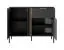 Schmales Sideboard mit zwei Türen Raoued 04, Farbe: Anthrazit - Abmessungen: 81 x 103 x 39,5 cm (H x B x T)