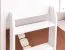 Stockbett für Erwachsene "Easy Premium Line" K19/n, Kopf- und Fußteil mit Löchern, Buche Vollholz massiv Weiß - 90 x 200 cm (B x L), teilbar