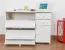 Schuhschrank 009 Kiefer massiv Vollholz weiß lackiert - Abmessung 62 x 90 x 40 cm (H x B x T)
