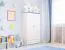 Kleiderschrank Kiefer Vollholz massiv blau 003 - Abmessung 160 x 80 x 60 cm (H x B x T)