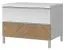 Nachtkommode Faleasiu 18, Farbe: Weiß / Walnuss - Abmessungen: 43 x 56 x 41 cm (H x B x T)