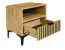 Nachtkommode mit 1 Schublade Calmuco 14 | Eiche Craft Gold / Schwarz | Griffe & Beine: Metall | 51 x 45 x 40 cm | ABS-Kanten | 1 Fach