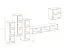 Wohnwand im modernen Design Balestrand 196, Farbe: Eiche Wotan - Abmessungen: 160 x 330 x 40 cm (H x B x T), mit Push-to-open Funktion