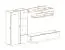 Moderne Wohnzimmer Wand Hompland 18, Farbe: Weiß - Abmessungen: 170 x 260 x 40 cm (H x B x T), mit blauer LED-Beleuchtung